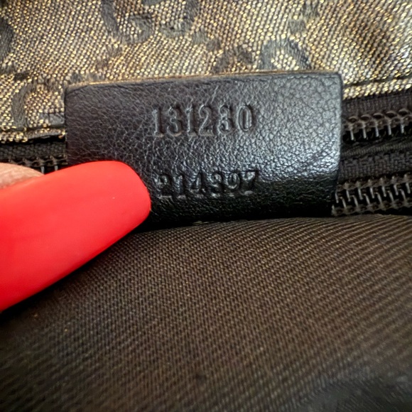 GUCCI Pewter Imprime Monogram Medium Zippered Cloth Shopping Tote - Picture 12 of 14